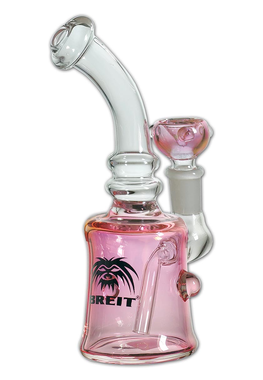 Mini Bong Rosa in Vetro 17cm - Breit