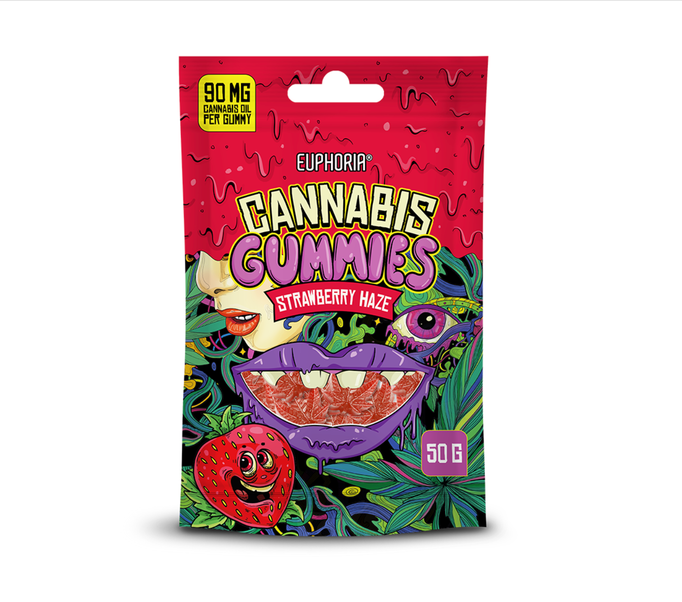 Cannabis Gummies Strawberry Haze 50g - Euphoria