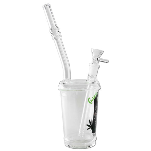 Bong in Vetro Cup GanjaColada 27,5cm - Black Leaf