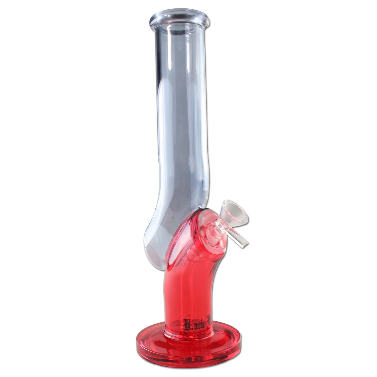 Bong in Vetro JL Red 30cm - Black Leaf
