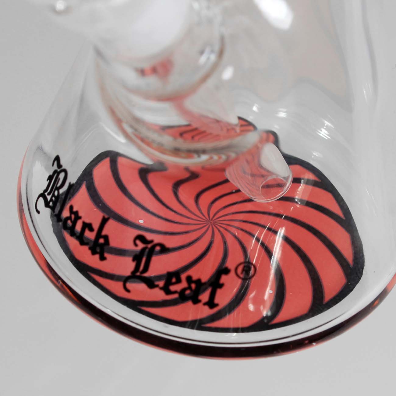 Bong in Vetro La Girafe 1 Thin Neck Bent 37cm - Black Leaf