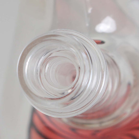 Bong in Vetro La Girafe 1 Thin Neck Bent 37cm - Black Leaf