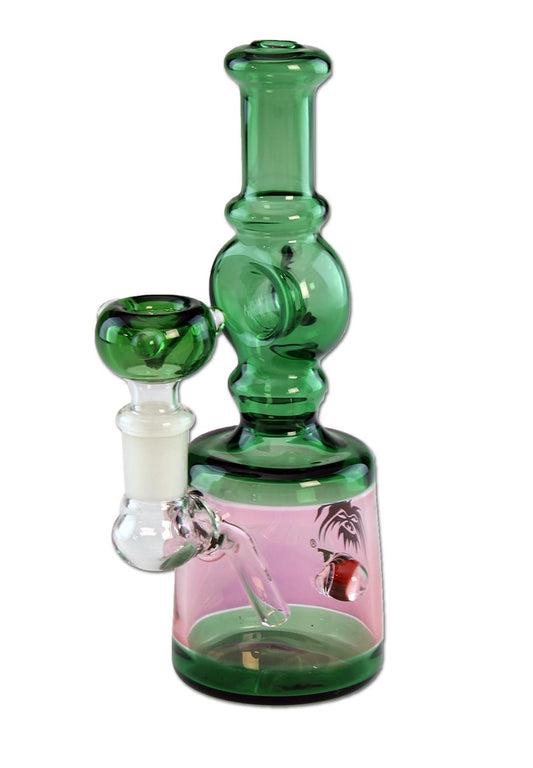 Mini Bong Verde e Rosa in Vetro 17cm - Breit