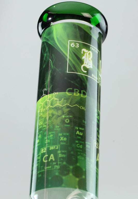 Bong in Vetro con Percolator Tree 45cm - Black Leaf