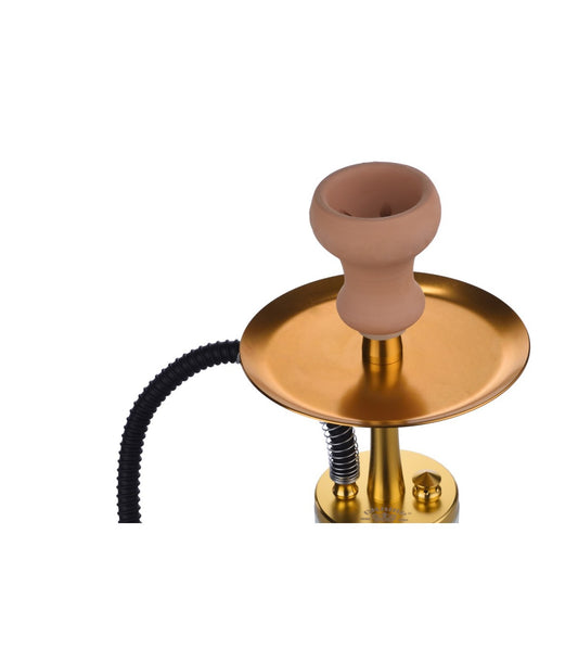 Narghilè Deroua Aluminium Gold 34cm - Al Malik