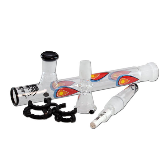 Pipa in Vetro con adattatore Filtri ai Carboni Attivi 26cm - Breit