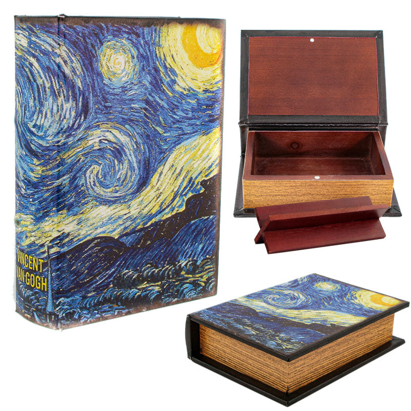 Scatola libro in legno Van Gogh