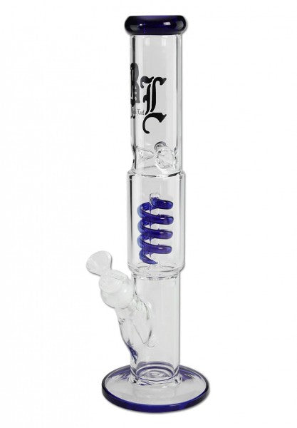 Ice Bong con percolator a spirale 39cm - Black Leaf