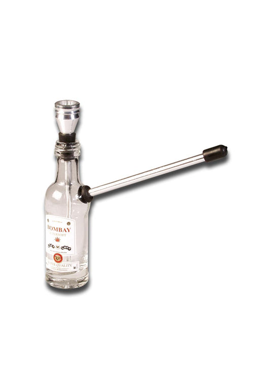 Bong in Vetro Bombai Bottle 15cm - Black Leaf