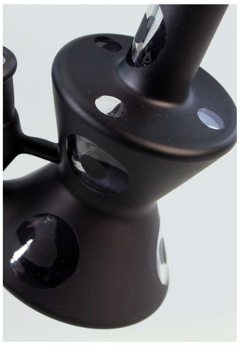 Bong in Vetro Nero Opaco 21cm - Black Leaf