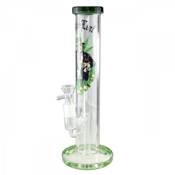 Bong in Vetro HEMPMASTER  32,5cm - Black Leaf