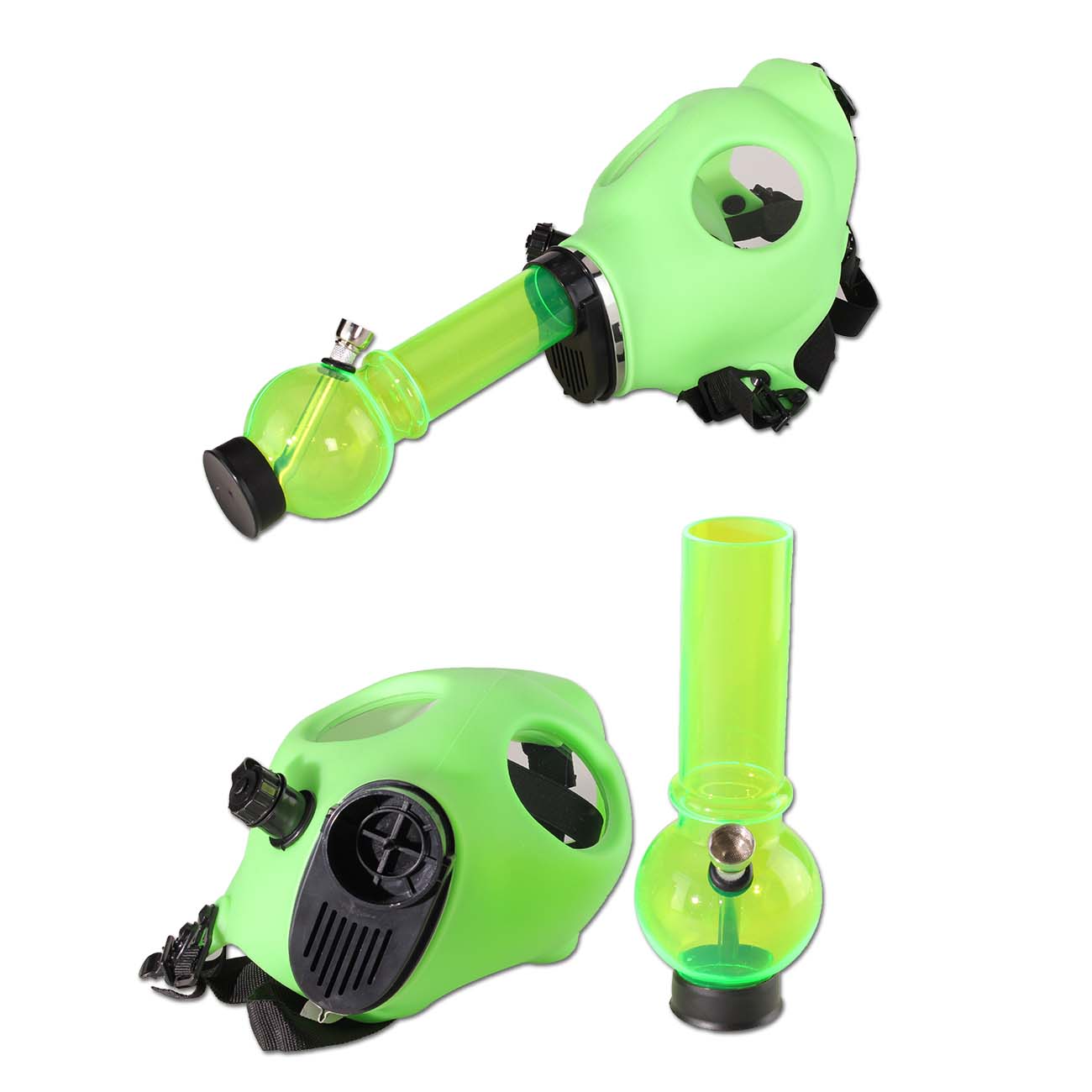 Maschera Bong in Silicone Verde
