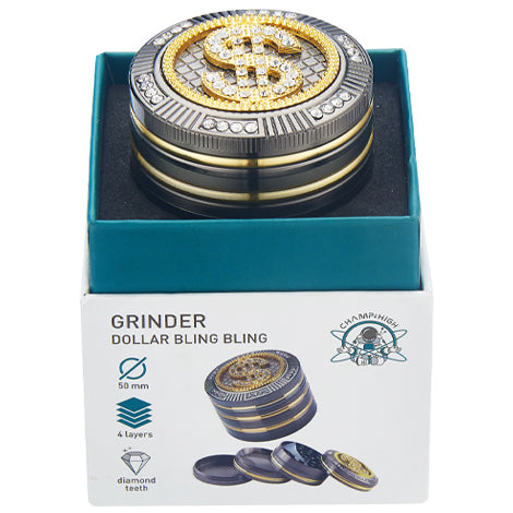 Grinder Bling Bling Dollar 50mm 4 Livelli - Champ High