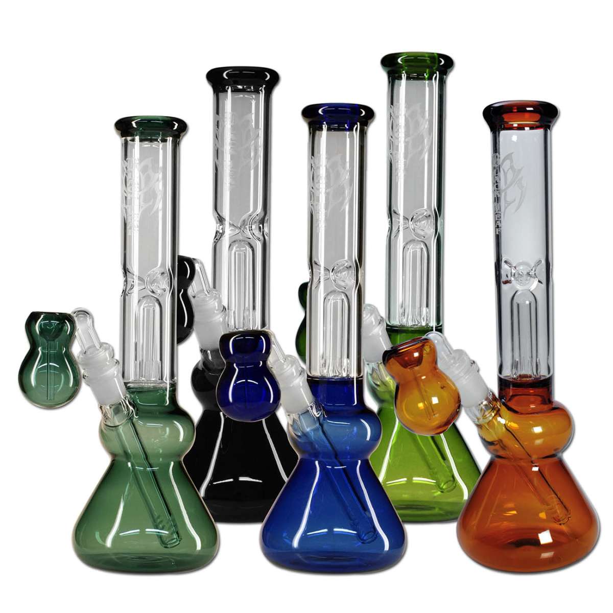 Bong in vetro IceBong 31cm - Black Leaf