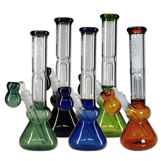 Bong in vetro IceBong 31cm - Black Leaf