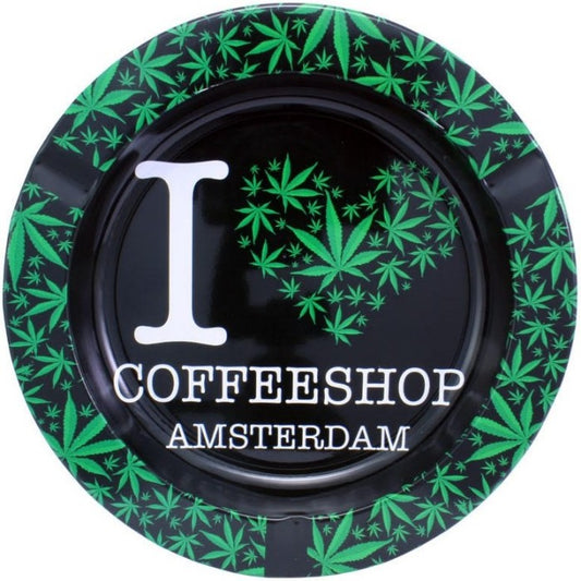 Posacenere in metallo Amsterdam I love CoffeeShop