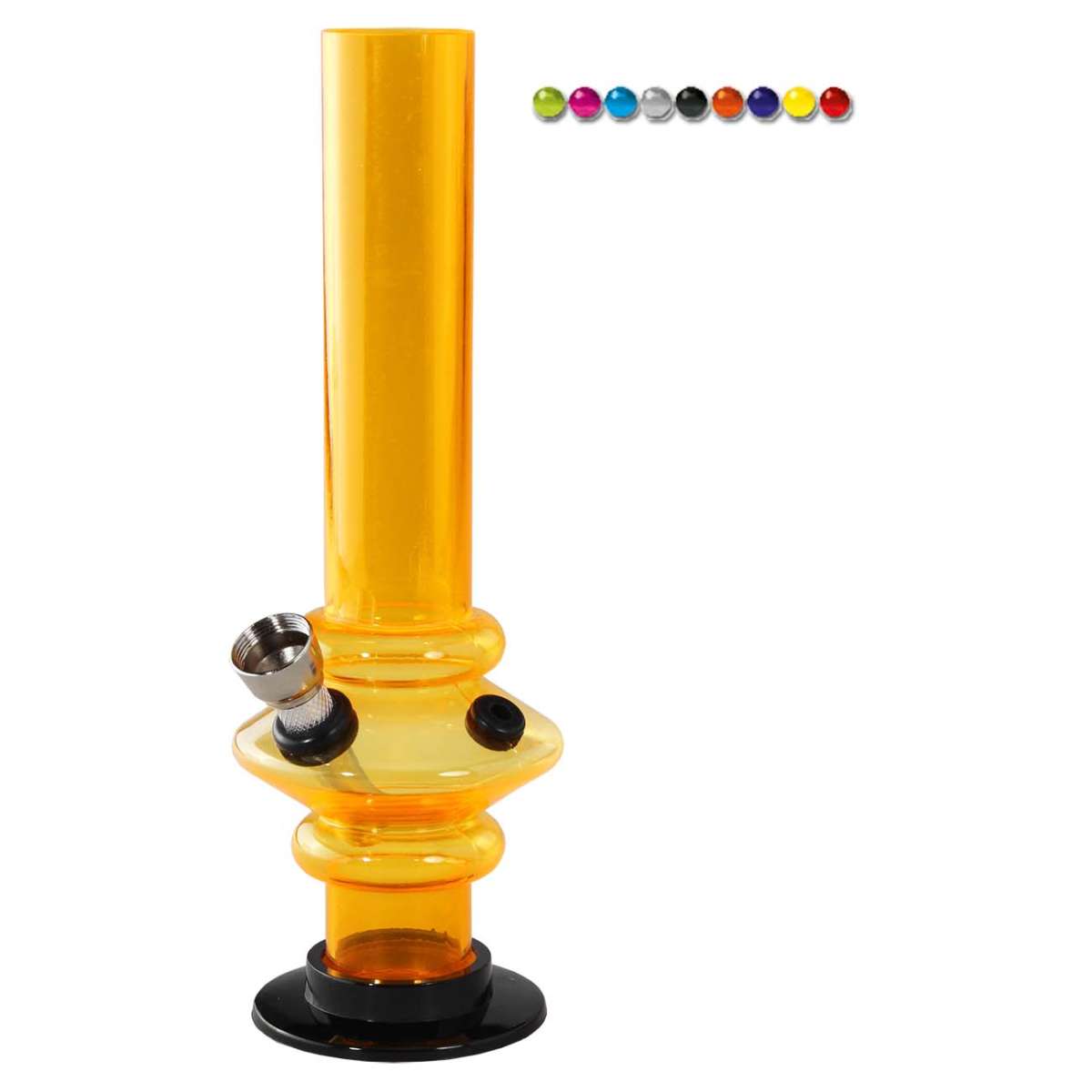 Bong in Acrilico 20cm - Black Leaf