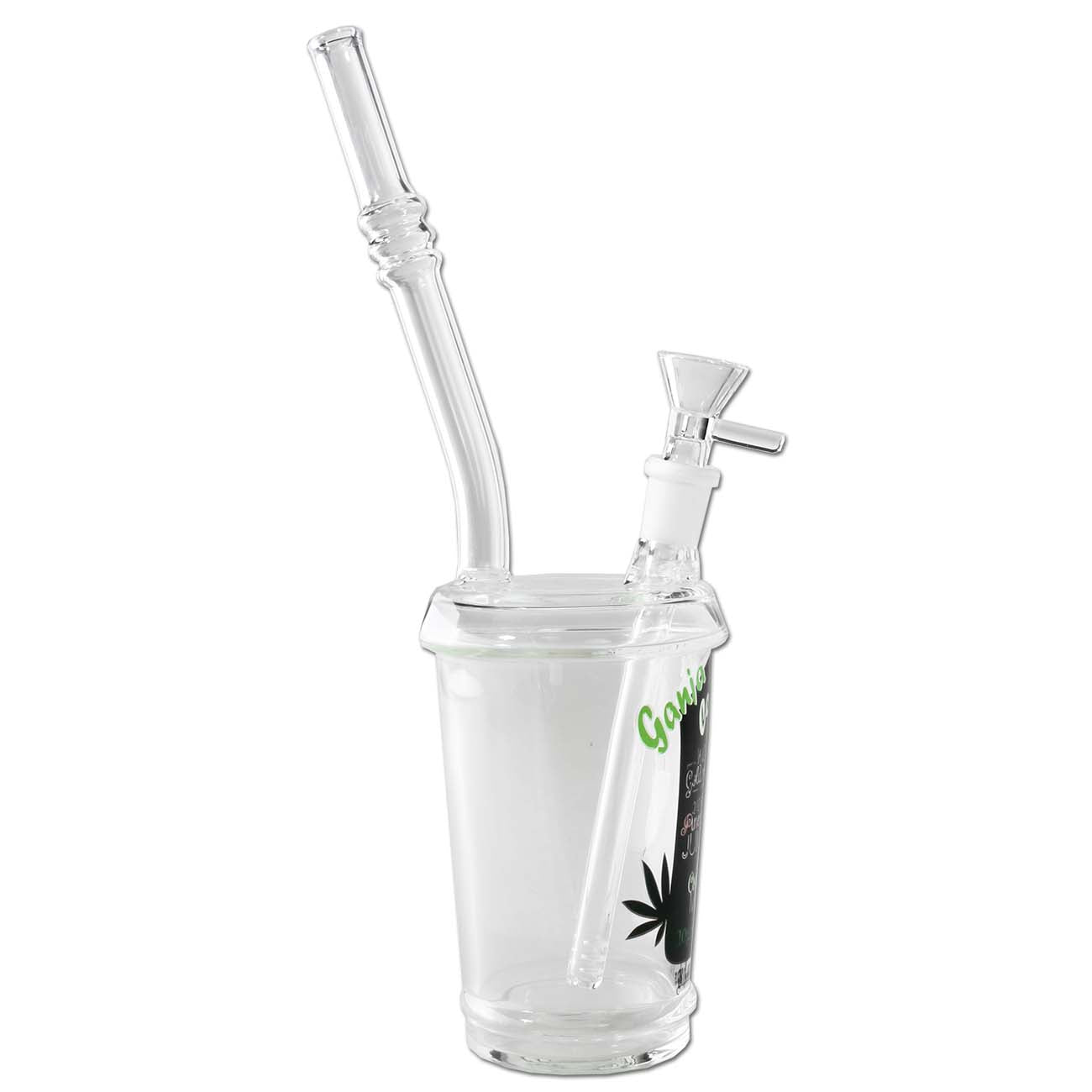 Bong in Vetro Cup GanjaColada 27,5cm - Black Leaf