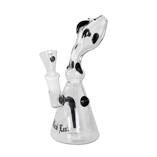 Bong in Vetro Bubbler Snake - Black Leaf