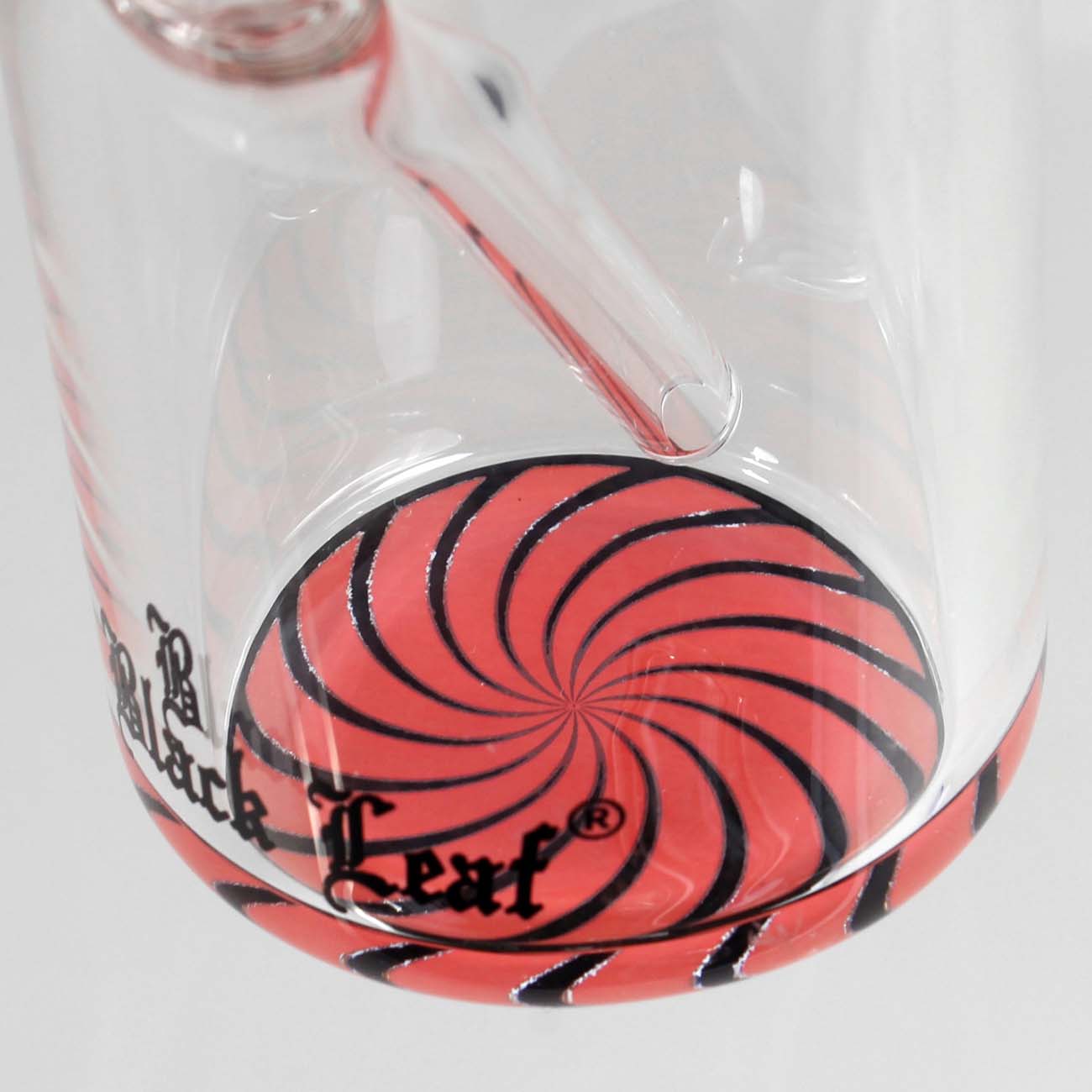 Bong in Vetro La Girafe 2 Thin Neck Bent 37cm - Black Leaf