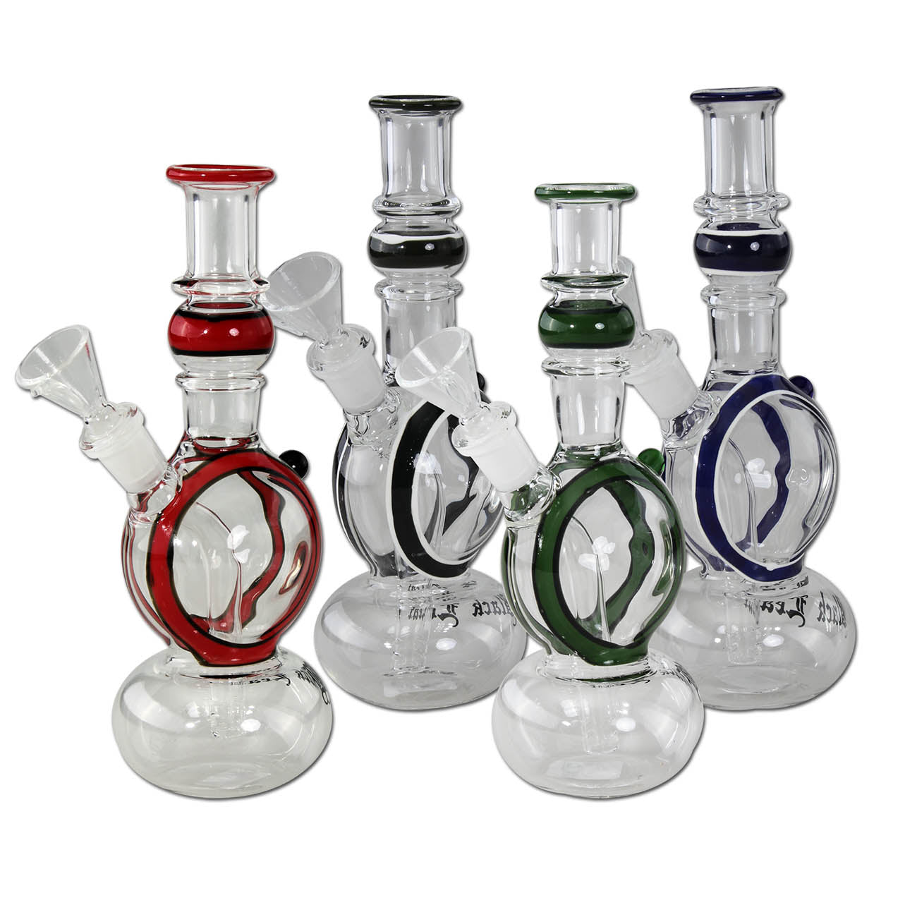 Bong in Vetro Sculpy 20cm - Black Leaf