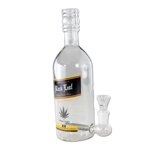 Bong in Vetro Whisky n°3 con diffusore 24cm - Black Leaf