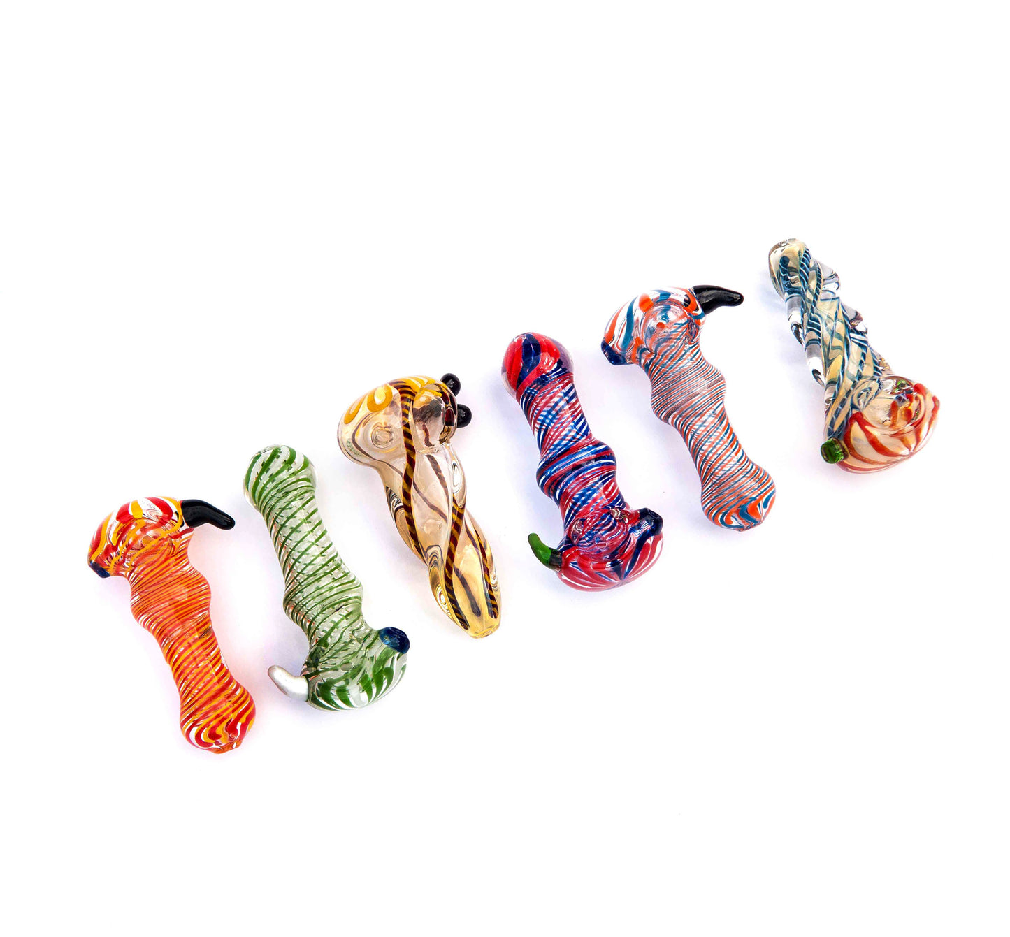 Pipa in vetro colorato 8cm