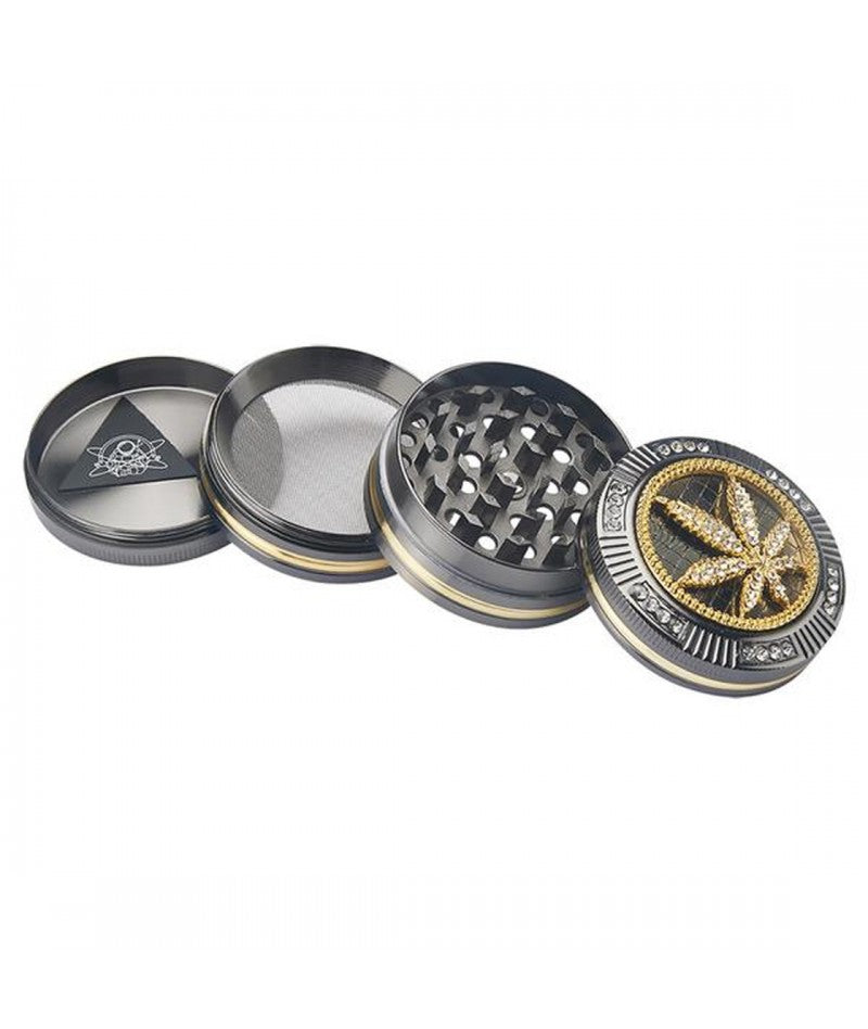 Grinder Bling Bling Leaf 50mm 4 Livelli - Champ High