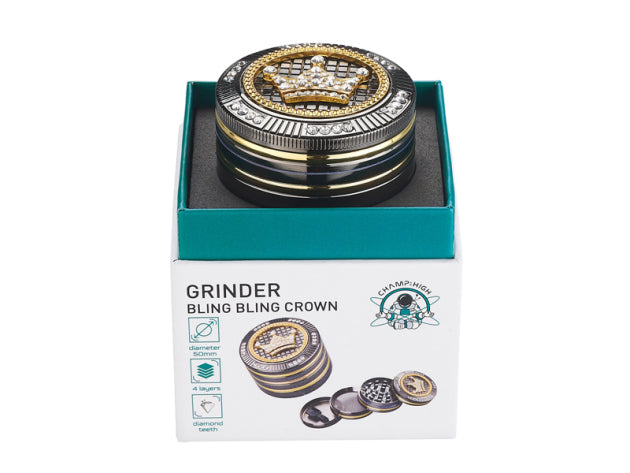 Grinder Bling Bling Crown 50mm 4 Livelli - Champ High