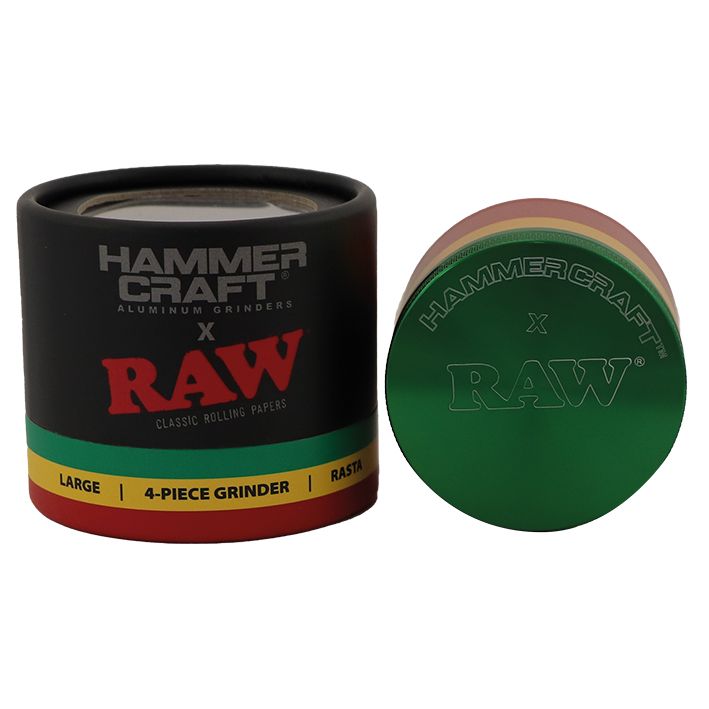 HAMMERCRAFT X RAW Grinder Alluminio Rasta- Large