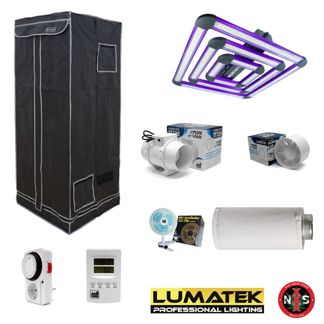 KIT COMPLETO PER LA COLTIVAZIONE LED LUMATEK 200w PRO