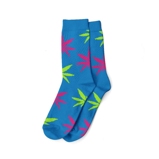 Calze con fantasia Weed 40-45 Blu