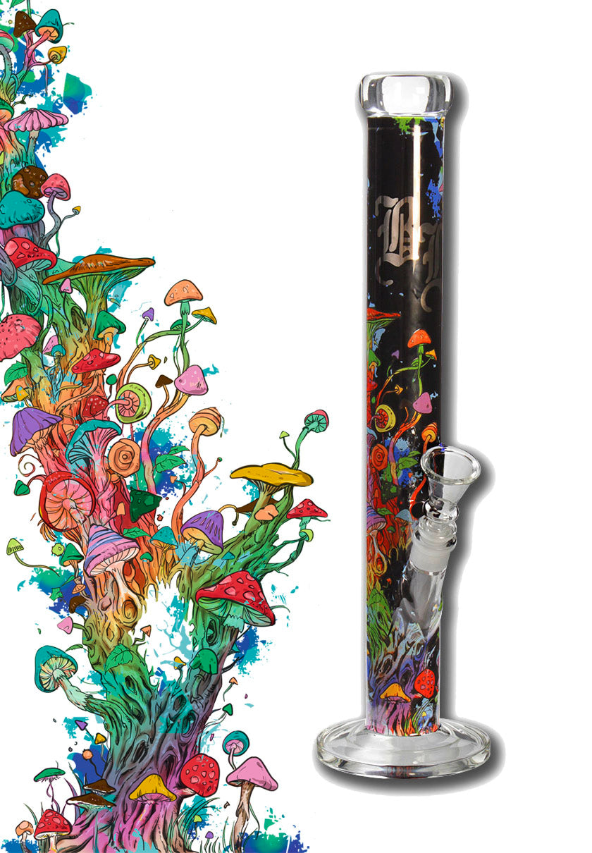 Bong in Vetro Mushroom Tree 45,5cm - Black Leaf