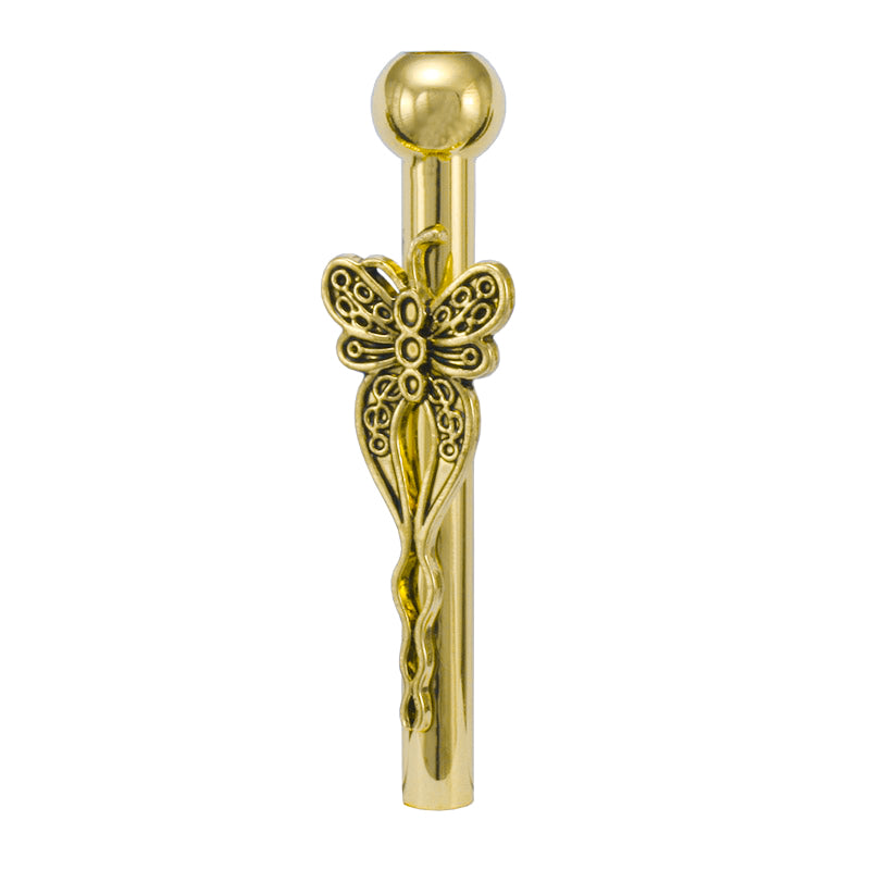 Gold Metal Sniffer Butterfly 6cm