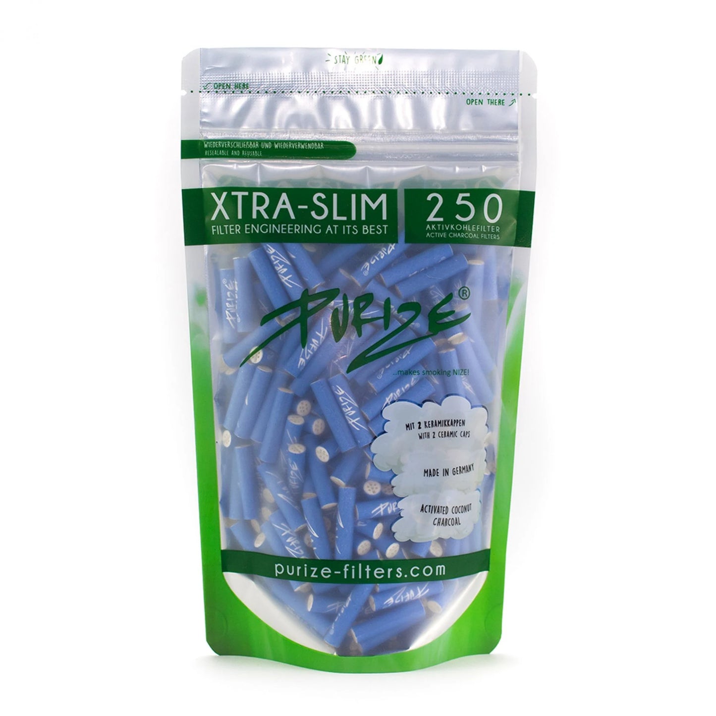 purize-xtra-slim-250-filter-active-charcoal-filtri-carboni-attivi-blue-blu