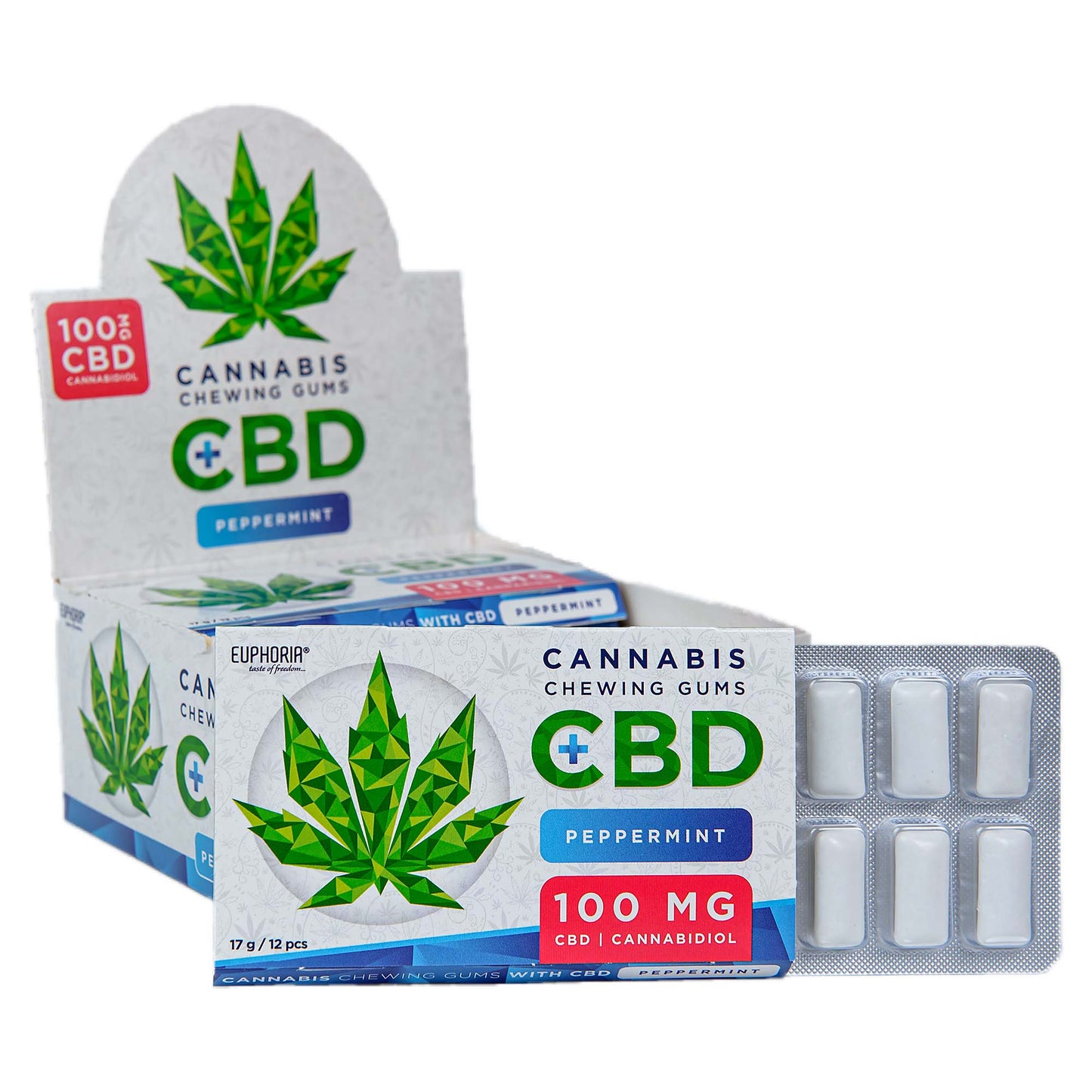 Gomme da masticare 100mg CBD alla Menta Piperita - Euphoria