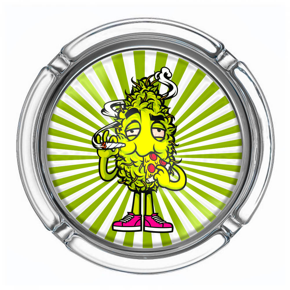 Posacenere in vetro - pizza - Best Buds