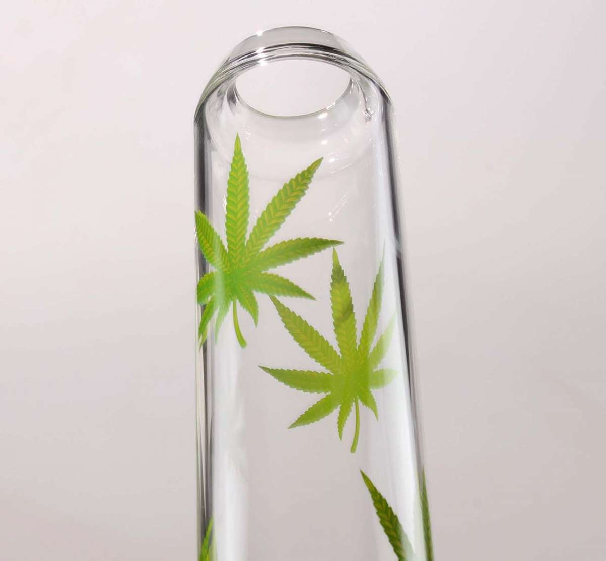 Bong Old School Black Leaf in vetro - H45cm ø124/50mm